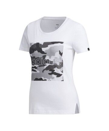 Maglia a Maniche Corte Donna Adidas Boxed Camo Bianco