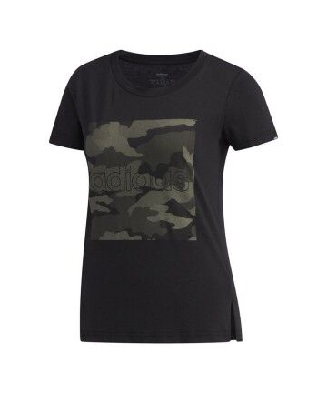 Maglia a Maniche Corte Donna Adidas  Boxed Como Graphic Nero