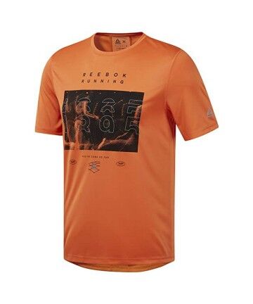 Maglia a Maniche Corte Uomo Reebok RUN CREW TEE DY8322  Arancio