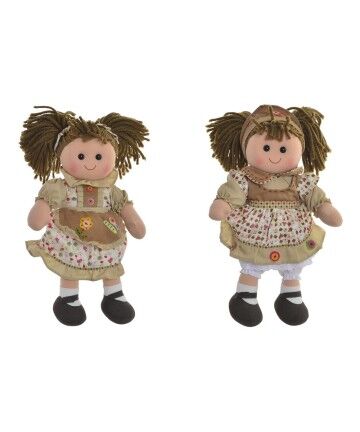 Bambola di Stoffa DKD Home Decor Vestito (24 x 10 x 35 cm) (2 pcs)