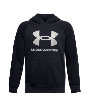 Felpa con Cappuccio Bambino Under Armour Fleece Rival Big Logo Nero