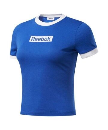 Maglia Reebok Essentials Linear Logo Azzurro