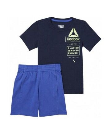 Completo Sportivo per Bambini Reebok B ES SS SET CF4289 Marino