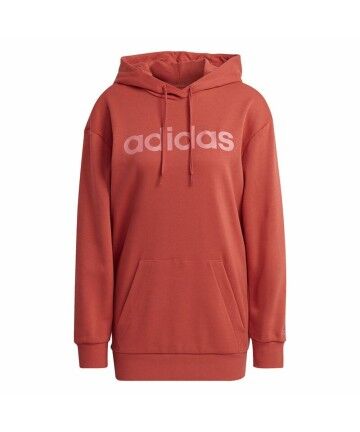 Felpa con Cappuccio Donna Adidas Essentials Logo Rosso