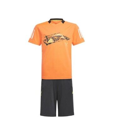 Set di Attrezzatura da Calcio per Bambini Adidas Messi Arancio 5-6 Anni