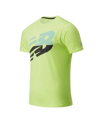 Maglia a Maniche Corte Uomo New Balance Trainning Verde limone