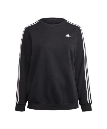 Felpa senza Cappuccio Donna Adidas Essentials Fleece 3 Nero