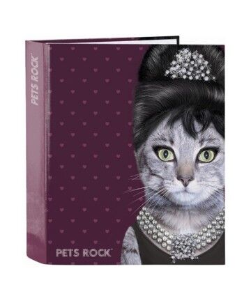 Raccoglitore ad anelli Pets Rock A4 (27 x 33 x 6 cm)