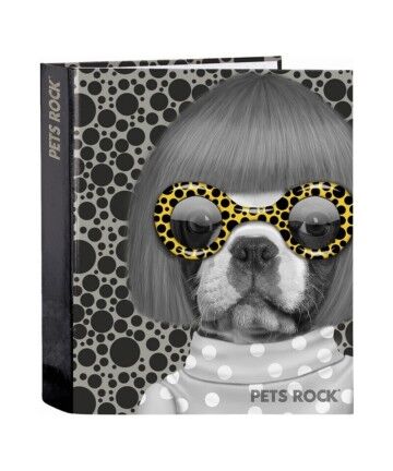 Raccoglitore ad anelli Pets Rock A4 (27 x 33 x 6 cm)