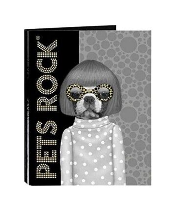 Raccoglitore ad anelli Pets Rock A4 (26.5 x 33 x 4 cm)