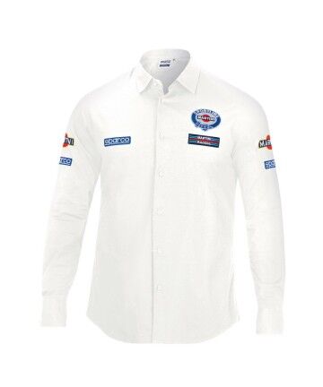 Camicia a Maniche Lunghe Uomo Sparco Martini Racing Taglia M Bianco