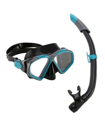 Occhialini da Snorkeling e Boccaglio Aqua Sphere Hawkeye Dark Nero Adulti