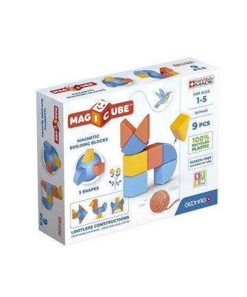 Set di Costruzioni Geomag Magicube animali (9 Pezzi)