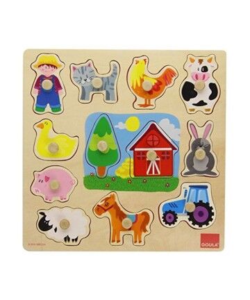 Puzzle di Legno per Bambini Diset (12 pcs)