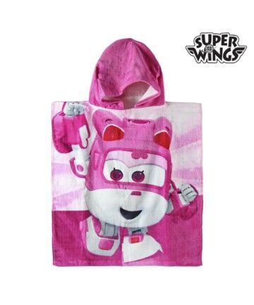 Poncho-Accappatoio Rosa Super Wings