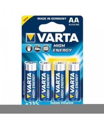 Batteria Alcalina Varta LR6 AA 1,5 V 2930 mAh High Energy (4 pcs) Azzurro