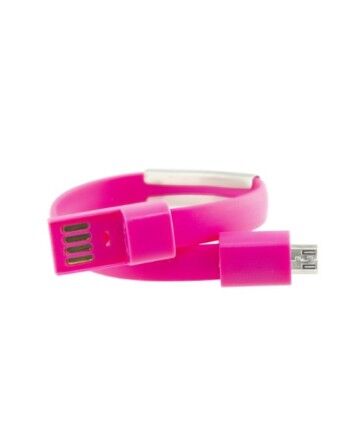 Braccialetto con Cavo Micro USB Contact 23 cm Rosa