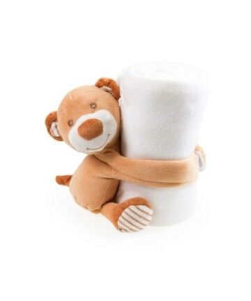 Coperta in Pile con Peluche per Bambini 144721 Orso (100 x 75 cm)