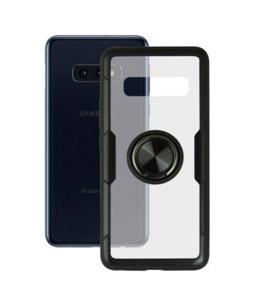 Cover con Anello Galaxy S10E KSIX 360 Ring Trasparente