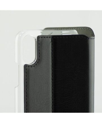 Custodia con Copertura per Cellulare Iphone X Contact Slim Nero Tessile Policarbonato