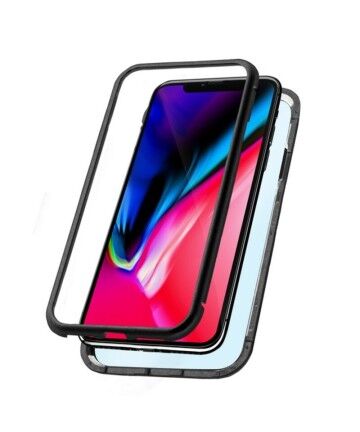 Custodia per Cellulare Iphone XS Max KSIX Magnetic (2 pcs) Nero