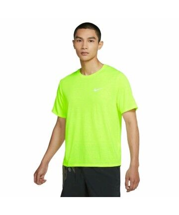 Maglia Sportiva a Maniche Corte Nike Dri-FIT Miler Giallo