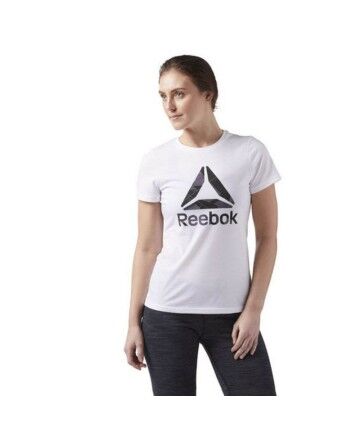 Maglia a Maniche Corte Donna Reebok Wor CS Graphic Tee Bianco