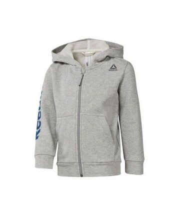 Felpa con Cappuccio Bambino Reebok B Elem Fz Hdy Grigio