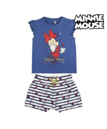 Set di Indumenti Minnie Mouse Azzurro Bianco Blu Marino