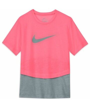 Maglia a Maniche Corte per Bambini Nike Dri-FIT Trophy Rosa