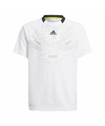 Maglia a Maniche Corte per Bambini Adidas Predator Aeroready Bianco