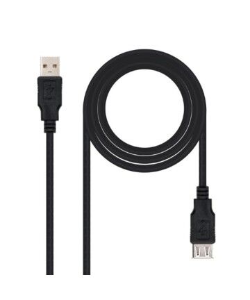 Cavo USB 2.0 NANOCABLE 10.01.0202-BK 1 m Nero Beige