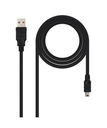 Cavo USB 2.0 A con Mini USB B NANOCABLE 10.01.0403 3 m Nero