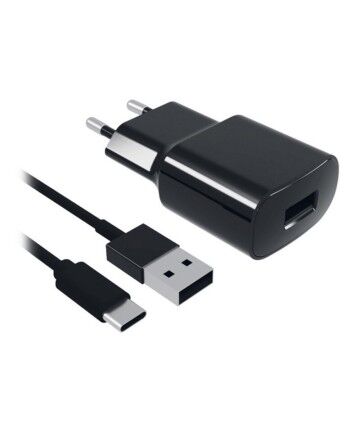 Caricabatterie da Parete + Cavo USB C Contact 2A Nero