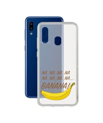 Custodia per Cellulare Samsung Galaxy A20 KSIX Flex Banana TPU