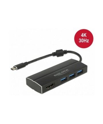 Adattatore USB C con HDMI DELOCK 63931 4K Nero