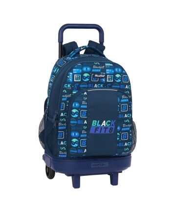 Trolley per la Scuola BlackFit8 Logos Retro Blu Marino