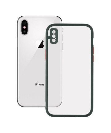 Custodia per Cellulare iPhone X/XS KSIX Duo Soft Verde