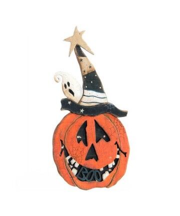 Decorazione per Halloween DKD Home Decor Legno Zucca (18 x 33 cm)