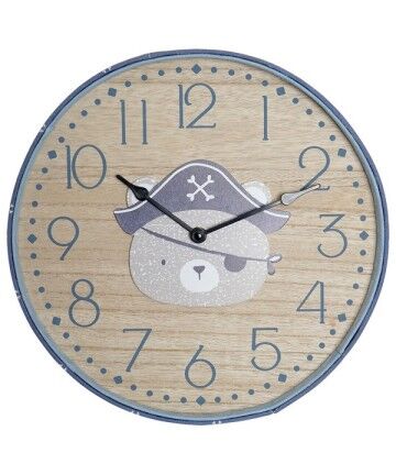 Orologio da Parete DKD Home Decor Orso Pirata (31 x 4 x 31 cm)