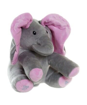 Peluche DKD Home Decor Elefant Interattivo Poliestere (24 x 25 x 30 cm)