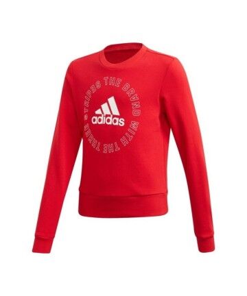 Felpa senza Cappuccio da Bambina Adidas G Bold Crew Rosso