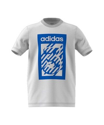 Maglia a Maniche Corte per Bambini Adidas G Bold Crew Bianco