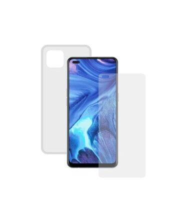 Protettore Schermo Vetro Temprato per Cellulare + Custodia per Cellulare Oppo Reno 4Z Contact Trasparente