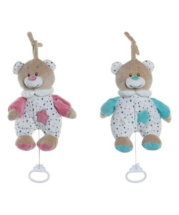 Orsetto di Peluche DKD Home Decor Musicale Riattaccare (20 x 9 x 25 cm) (2 pcs)