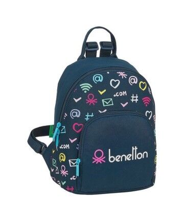 Zaino Casual Benetton Dot Com Multicolore Blu Marino