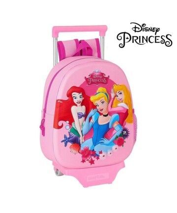 Trolley per la Scuola 3D 705 Princesses Disney Rosa