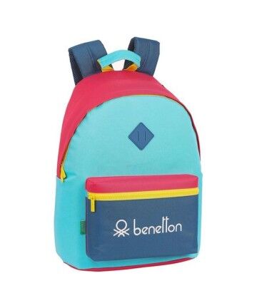 Zaino per Portatile Benetton Colorine 14,1'' Giallo Azzurro Rosa Turchese