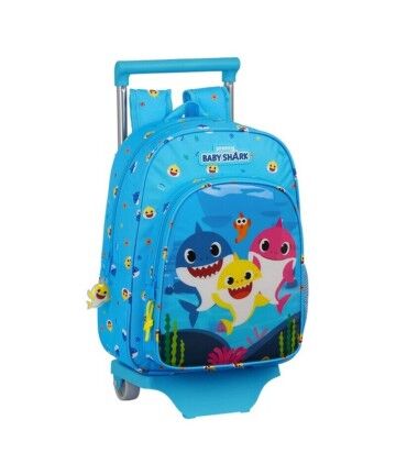 Trolley per la Scuola 705 Baby Shark Azzurro Chiaro