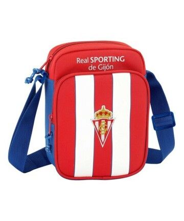 Borsa a Tracolla Real Sporting de Gijón Rosso Bianco (16 x 22 x 6 cm)